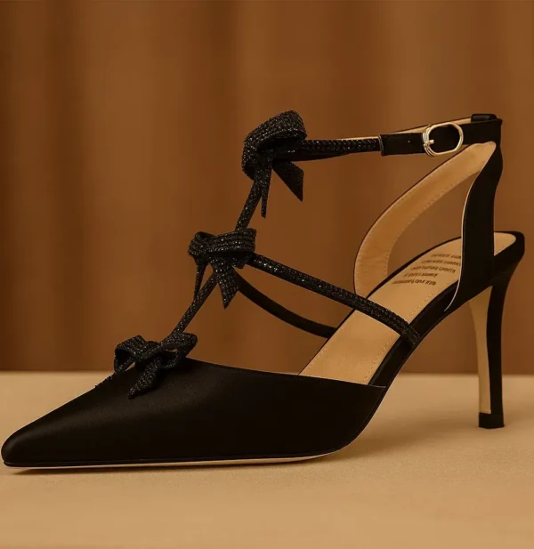 Bow Strappy Pumps