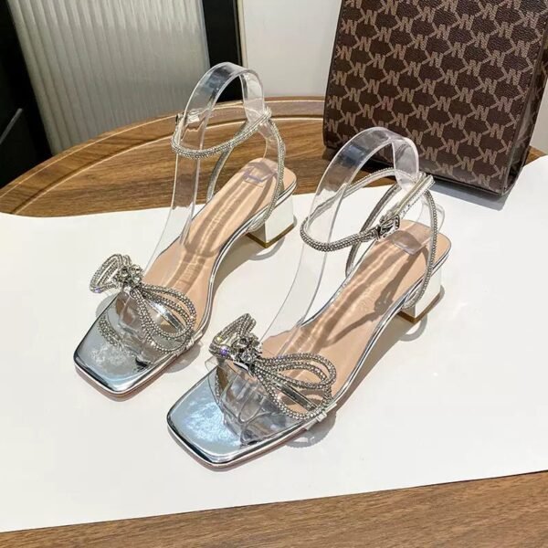 Silver thick heel - Image 3