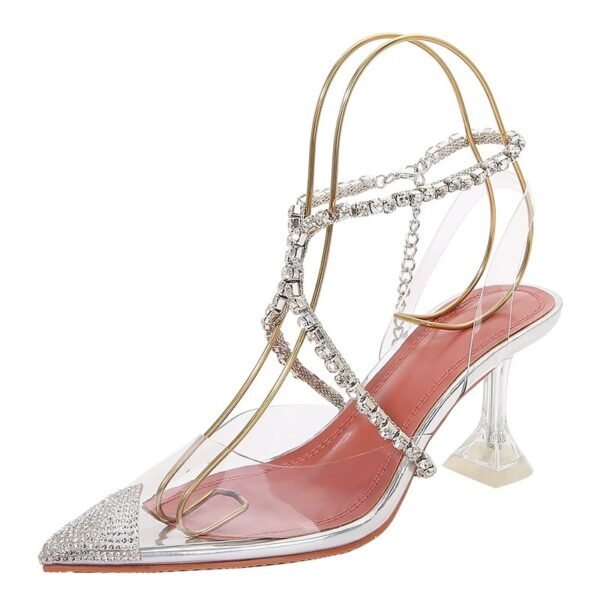Closed Toe Silver  Heels