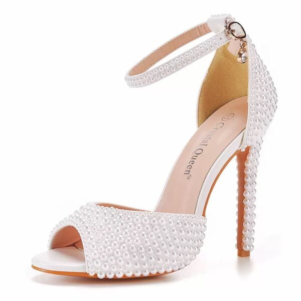 Beige Pearl Sandals Shoe