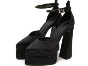 Platform Satin Thick High Heel