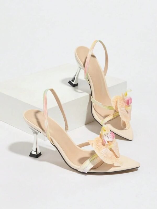 Orchid Flowers Pointed Sandals - Image 3