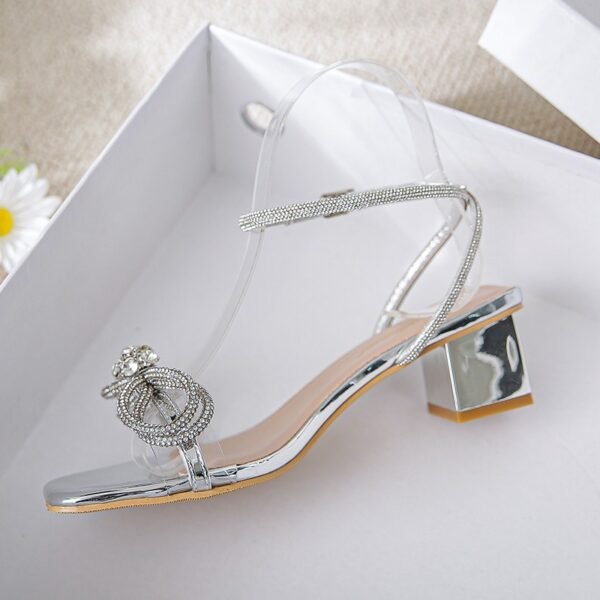 Silver thick heel - Image 4