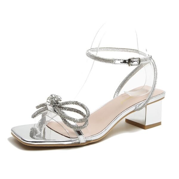 Silver thick heel - Image 6