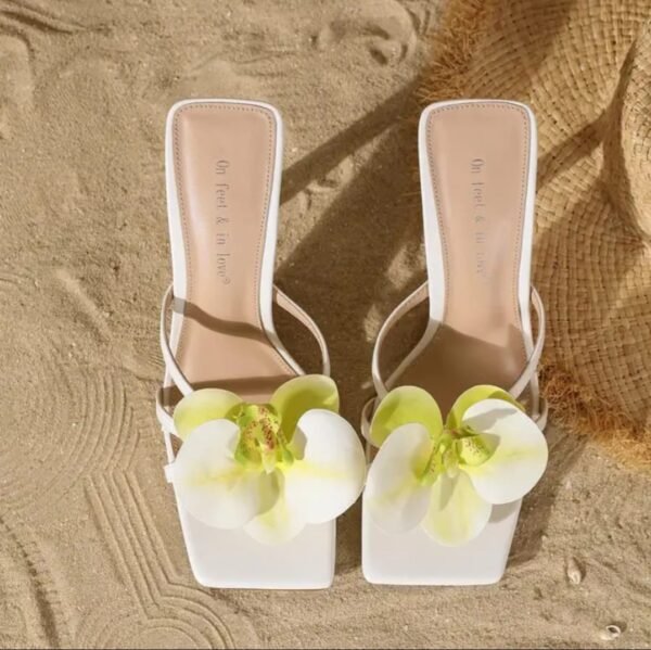 Multi Floral 3d Flower Heel