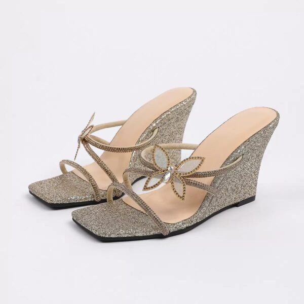 Vintage Silver Glitters Heel