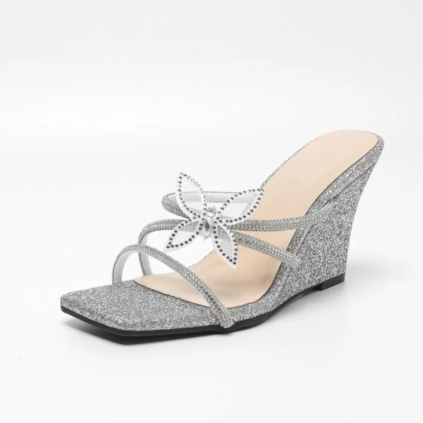 Vintage Silver Glitters Heel - Image 2